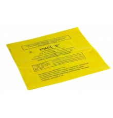 Пакет полиэтиленовый для сбора и утилизации медицинских отходов класса Б, желтый, 330*300мм, с информацией, уп.100шт