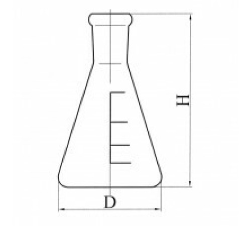 Колба коническая со шлифом КН-1-250-29/32, с делениями, ТС