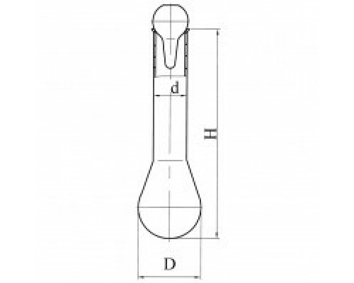 Колба Къельдаля 2-100-22 с цилиндрической горловиной