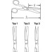 Ножницы Bochem для микроскопии, острые концы, изогнутые, длина 100 мм, нержавеющая сталь