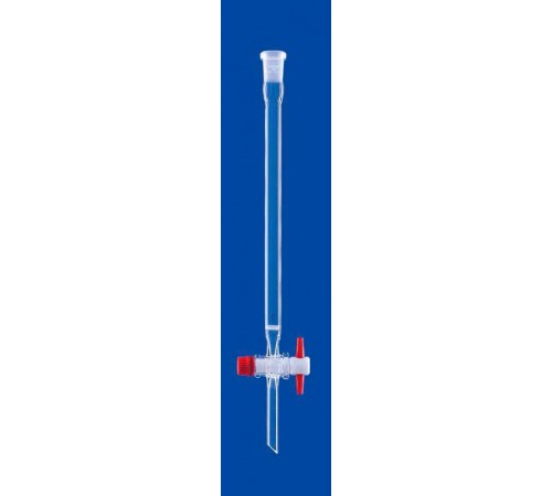 Хроматографическая колонка Lenz 300 мм, 23 мл, NS14/23, с фриттой, PTFE кран, стекло