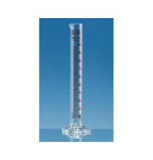 BRAND 31928 Цилиндр мерный Silberbrand Eterna, высокий, 50 мл, градуировка 1 мл, Boro 3.3, основа из стекла, 2 шт/упак