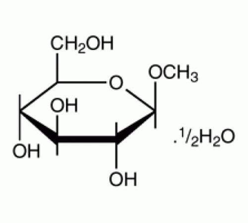 Метил-бета-D-глюкопиранозид гемигидрат, 99%, Acros Organics, 25г
