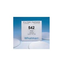 1542-125 Фильтровальная бумага Grade 542, диаметр 125 мм, толщина 0.15 мм, зольность 0.006, 100 шт/упак