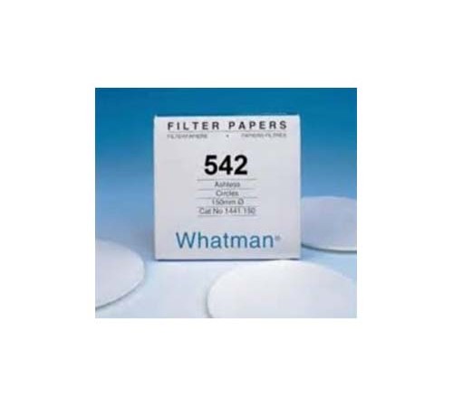 1542-125 Фильтровальная бумага Grade 542, диаметр 125 мм, толщина 0.15 мм, зольность 0.006, 100 шт/упак